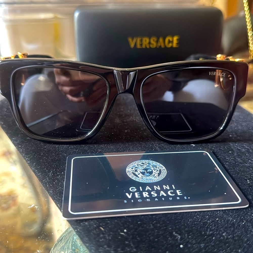 Versace Black Men's  Sunglasses